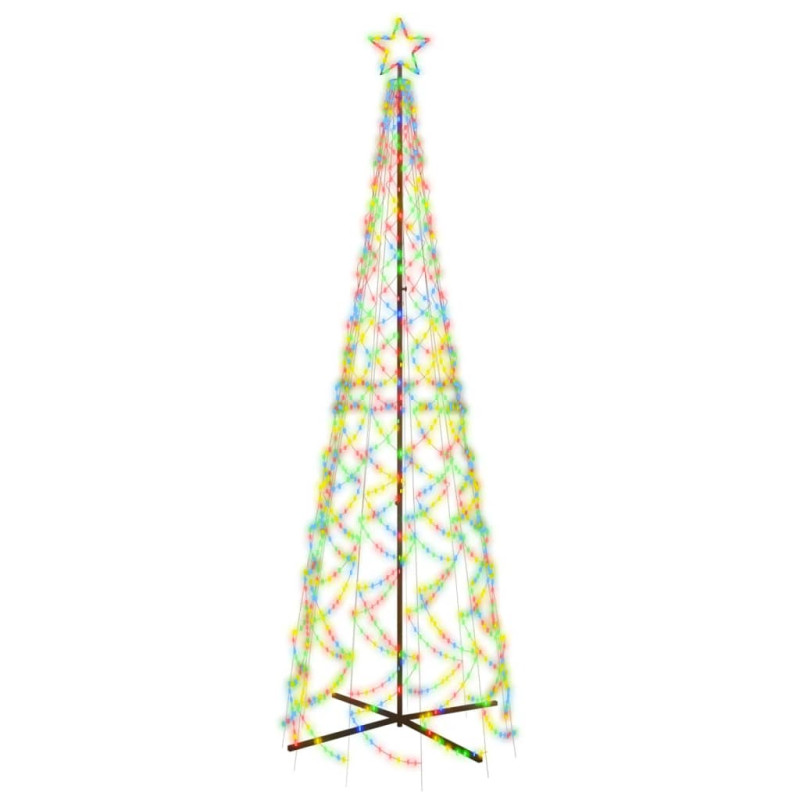 Arbre de Noël cône 500 LED Colorées 100x300 cm