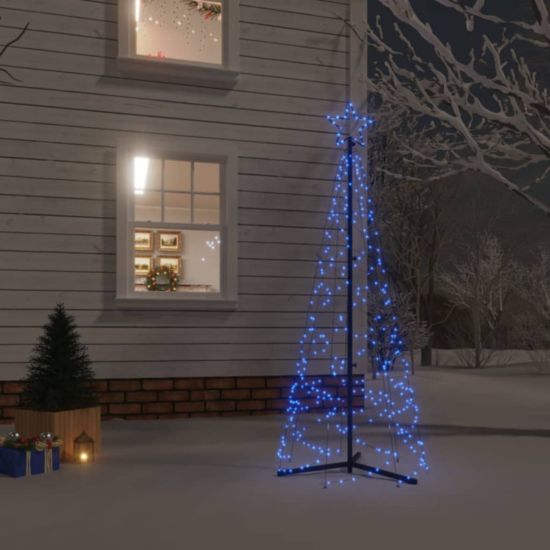 Arbre de Noël cône 200 LED Bleues 70x180 cm