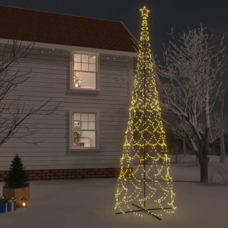 Arbre de Noël cône 3000 LED Blanc chaud 230x800 cm