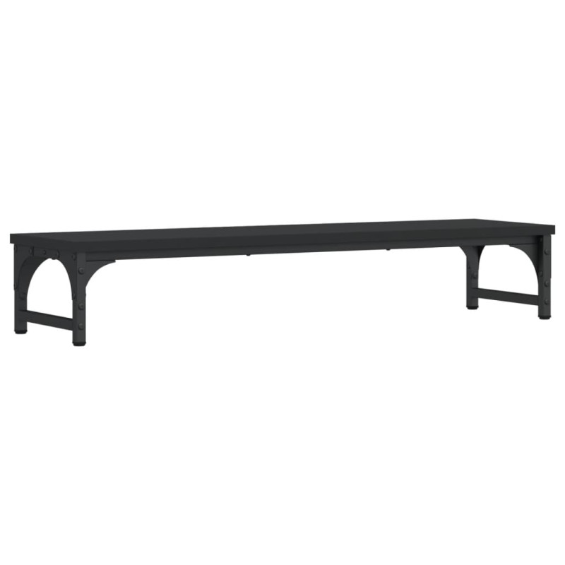 Support de moniteur noir 85x23x15,5 cm bois d ingénierie