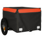 Remorque de vélo noir et orange 30 kg fer