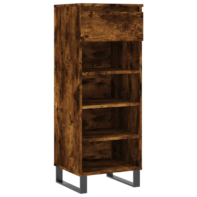 Armoire à chaussures Chêne fumé 40x36x105 cm Bois d ingénierie