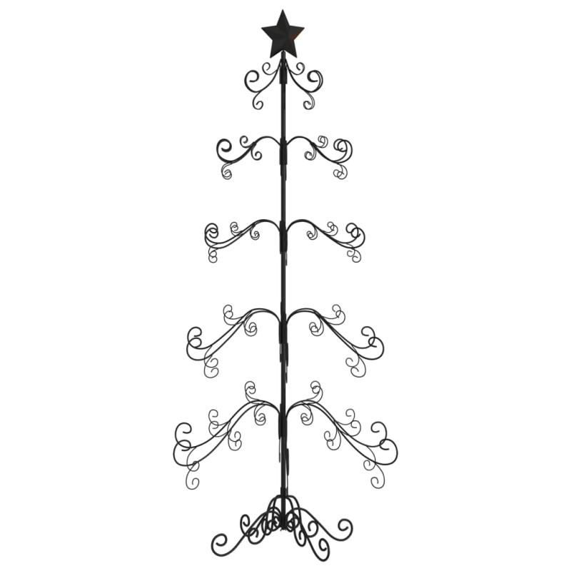 Arbre de Noël en métal pour décoration noir 150 cm