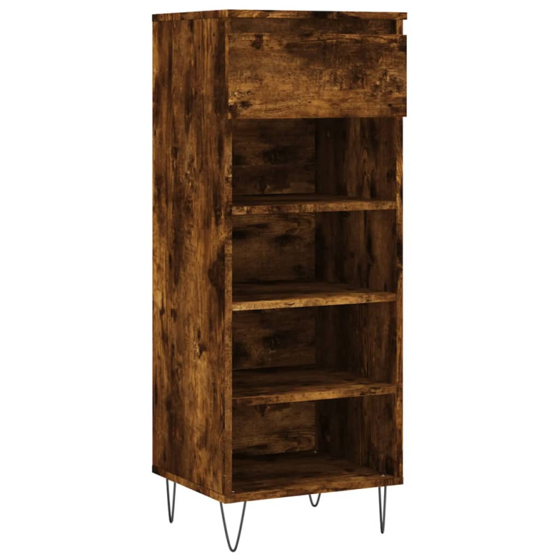 Armoire à chaussures Chêne fumé 40x36x105 cm Bois d ingénierie