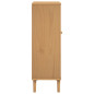 Armoire à chaussures SENJA aspect rotin marron bois massif