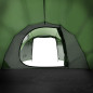 Tente de camping tunnel 2 personnes vert imperméable