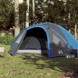 Tente de camping à dôme 4 personnes bleu imperméable