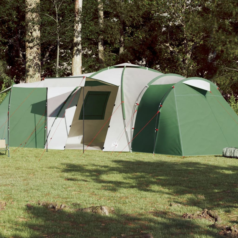 Tente familiale à dôme 12 personnes vert imperméable