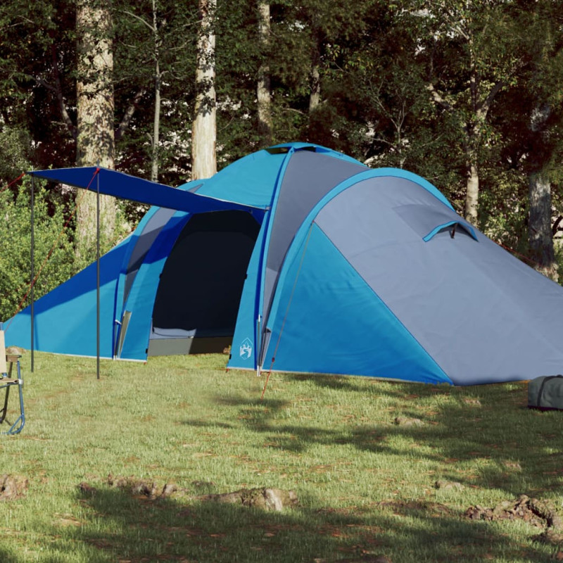 Tente familiale à dôme 6 personnes bleu imperméable