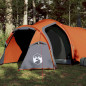 Tente de camping tunnel 3 personnes orange imperméable