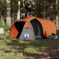 Tente de camping tunnel 3 personnes orange imperméable