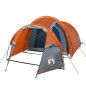 Tente de camping tunnel 3 personnes orange imperméable