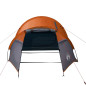 Tente de camping tunnel 3 personnes orange imperméable