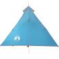 Tente de camping tipi 1 personne bleu imperméable