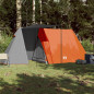 Tente de camping 3 personnes gris et orange imperméable