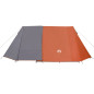 Tente de camping 3 personnes gris et orange imperméable