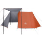 Tente de camping 3 personnes gris et orange imperméable