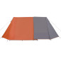 Tente de camping 3 personnes gris et orange imperméable