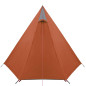 Tente de camping 3 personnes gris et orange imperméable