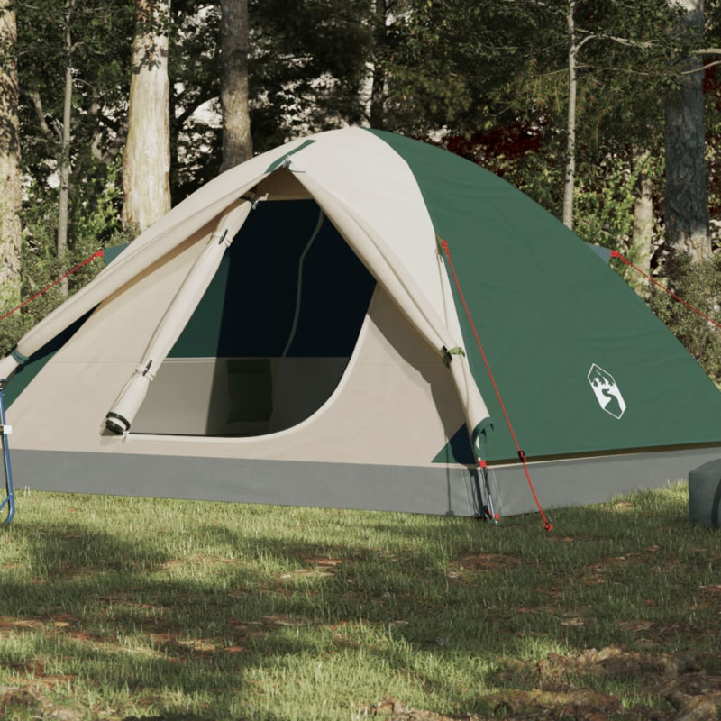 Tente de camping à dôme 3 personne vert imperméable