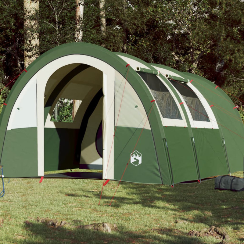 Tente de camping tunnel 4 personnes vert imperméable