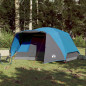 Tente de camping avec porche 4 personnes bleu imperméable