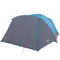 Tente de camping avec porche 4 personnes bleu imperméable