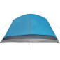 Tente de camping avec porche 4 personnes bleu imperméable