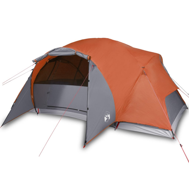 Tente familiale Crossvent 8 personnes orange imperméable