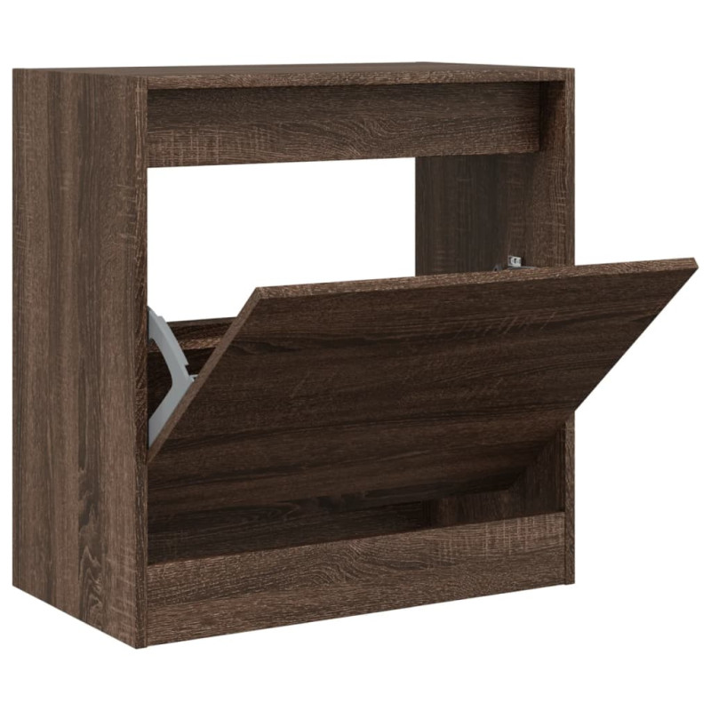 Armoire à chaussures chêne marron 60x34x63,5 cm bois ingénierie