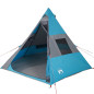 Tente de camping tipi 7 personnes bleu imperméable