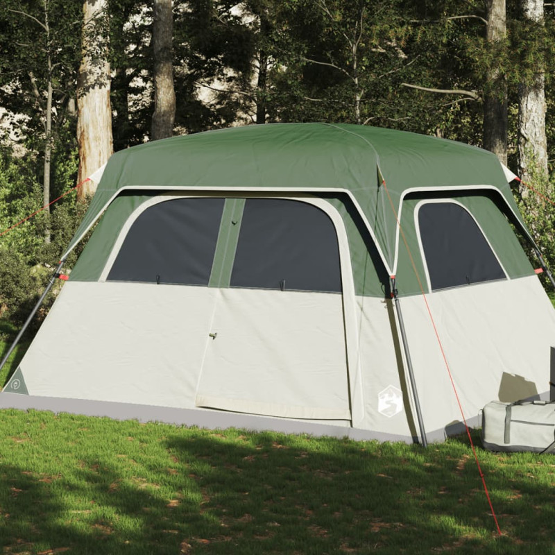 Tente de cabine familiale 6 personnes vert imperméable