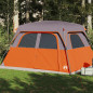 Tente de cabine familiale 6 personnes orange imperméable