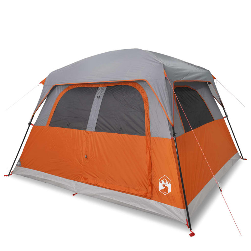 Tente de cabine familiale 6 personnes orange imperméable