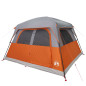 Tente de cabine familiale 6 personnes orange imperméable