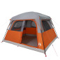 Tente de cabine familiale 6 personnes orange imperméable