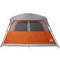 Tente de cabine familiale 6 personnes orange imperméable