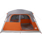 Tente de cabine familiale 6 personnes orange imperméable