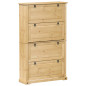 Armoire à chaussures Corona 99x32x163,5 cm bois de pin massif