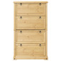 Armoire à chaussures Corona 99x32x163,5 cm bois de pin massif