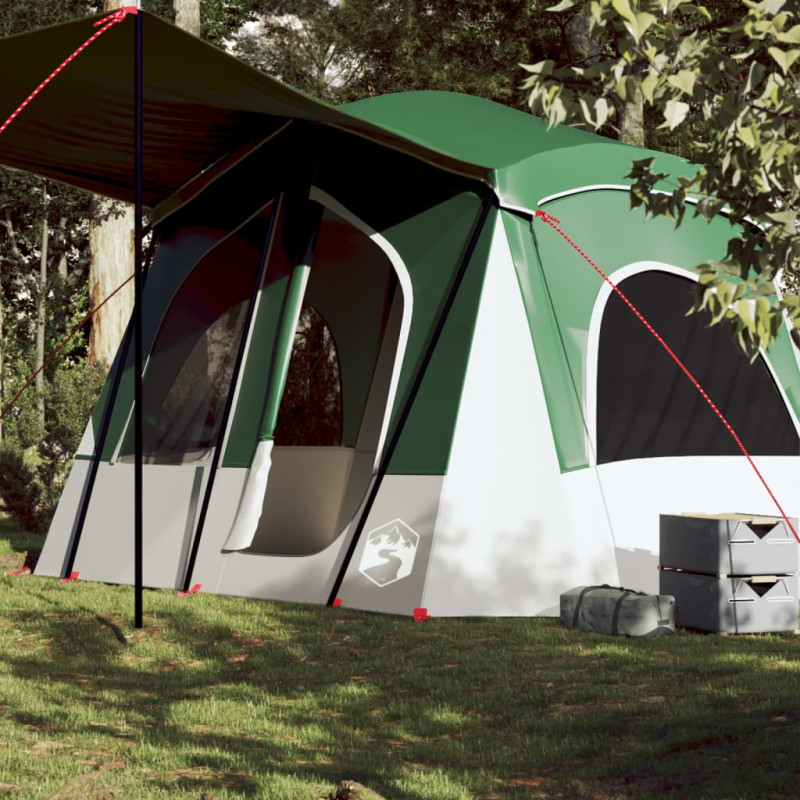 Tente de camping de cabine 5 personnes vert imperméable