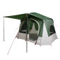 Tente de camping de cabine 5 personnes vert imperméable