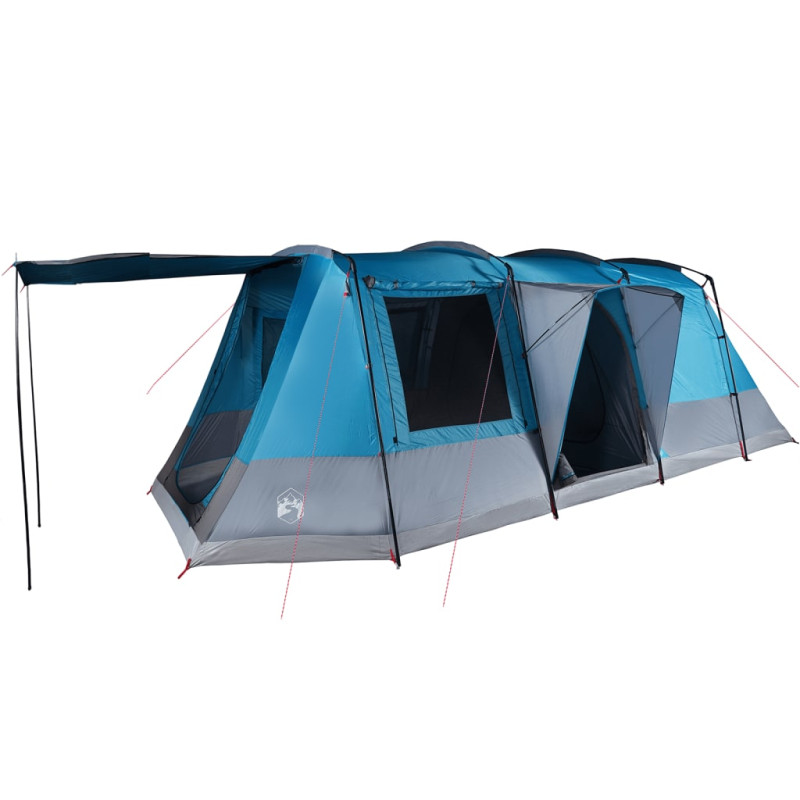 Tente de camping tunnel 4 personnes bleu imperméable