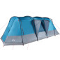 Tente de camping tunnel 4 personnes bleu imperméable