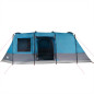 Tente de camping tunnel 4 personnes bleu imperméable