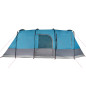 Tente de camping tunnel 4 personnes bleu imperméable