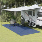 Tapis de sol de camping bleu 5,5x2,5 m