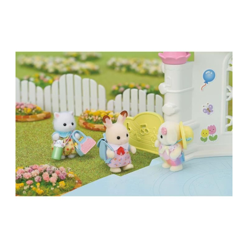 Le duo des bébés en promenade - SYLVANIAN FAMILIES - 5747 - Lapin Chocolat et Chat Persan avec accessoires