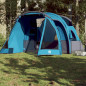 Tente de camping tunnel 4 personnes bleu imperméable