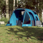 Tente de camping tunnel 4 personnes bleu imperméable